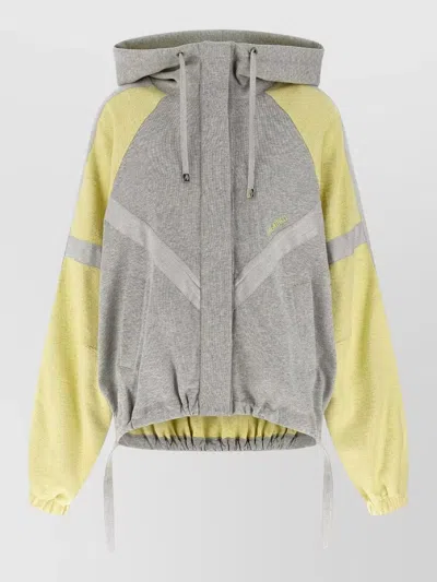 Attico American Fleece Hooded Bomber Jacket