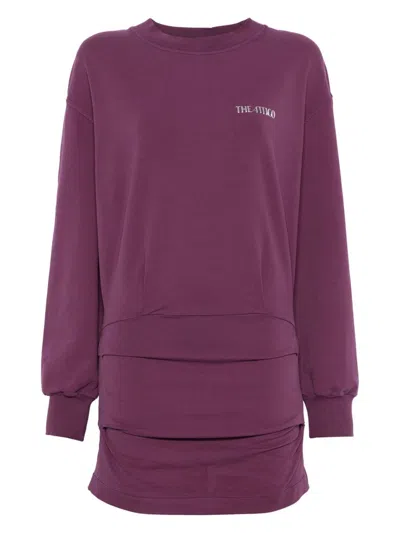 Attico American Fleece Minidress In Purple