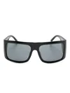Attico Andre Oversize-frame Sunglasses In Schwarz