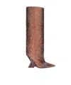 Attico ''cheope'' Brown And Black Tube Boot In Brown