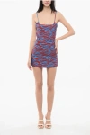Attico Animal Patterned Stretch Fabric Beach Cover-up
