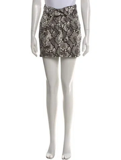 Pre-owned Attico Animal Print Mini Skirt In Multi