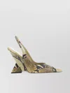 Attico Cheope Python-effect Leather Slingback Pumps
