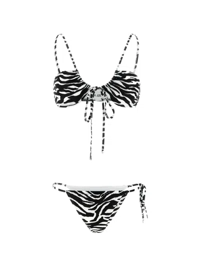 Attico Animal-print Bikini Set In White