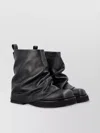 Attico 'mini Robin' Black Ankle Boots With Logo Plaque On The Rear And Pull-tab At The Heel