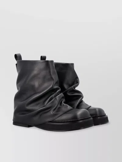 ATTICO ANKLE PULL TAB ROUND TOE BOOT