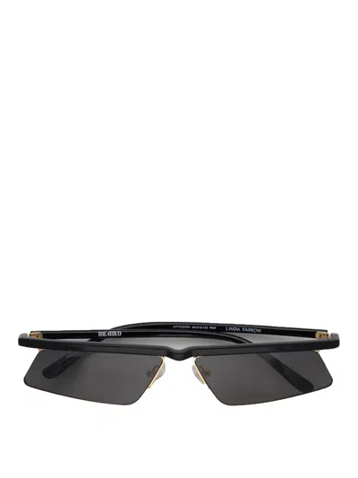 Attico Aria Cat Eye Sunglasses In Yellow Gold In Gold/ Black/ Grey