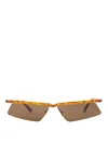 Attico Aria Cat Eye Sunglasses With Tortoiseshell Frame In Brown