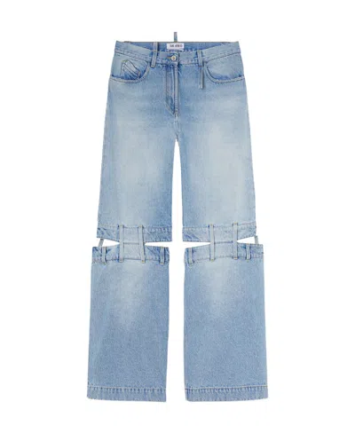 ATTICO THE ATTICO ASHTON CUT-OUT DETAILED WIDE-LEG JEANS