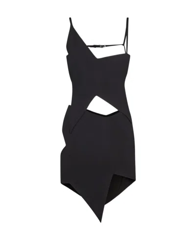 Attico Astra Mini Dress In Black