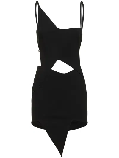 Attico Astra Mini Dress In Black
