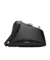 Attico Asymmetric Clutch Bag In Black