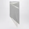Attico The   Asymmetric Grey Mã&copy;lange Cotton Skirt