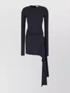 Attico Navy Blue Mini Dress In Blue