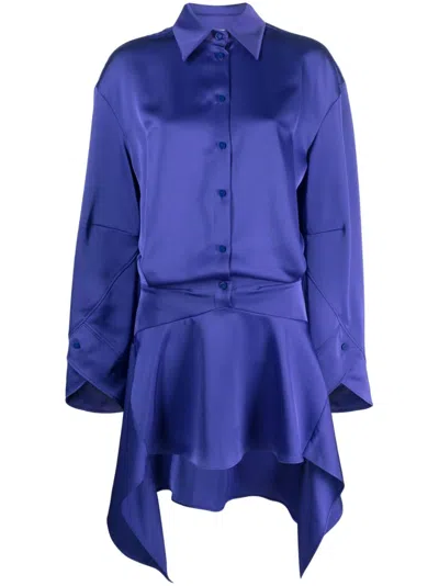 ATTICO ASYMMETRIC-HEM SHIRT DRESS