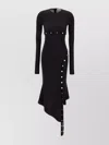 Attico Asymmetric Dress With Snap Buttons