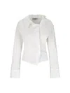 Attico Asymmetric Shirt In White