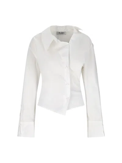 Attico Asymmetric Shirt In White