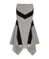 Attico Asymmetrical Maxi Skirt In Gray