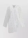 Attico Womens White Asymmetric Monogram Cotton-blend Mini Dress In White