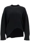 Attico Black Oversize Sweater In Wool And Cashmere Woman