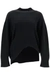 Attico Black Oversize Sweater In Wool And Cashmere Woman In Black