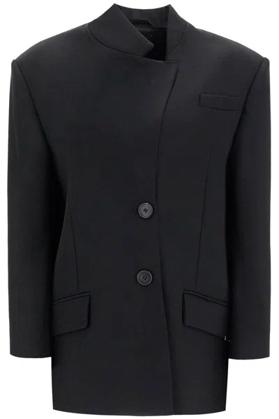 Attico Asymmetric Wool Blazer For