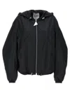 Attico Oversized Black Hooded Bomber Jacket