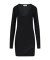 Attico Asymmetrical Dress In Black