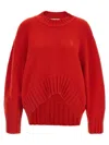 Attico Asymmetrical Hem Sweater Sweaters And Cardigans Red In Red