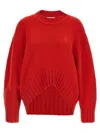Attico Asymmetrical Hem Sweater Sweaters And Cardigans Red In Red