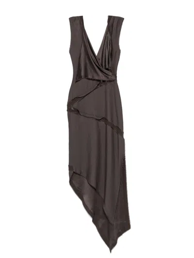 ATTICO ASYMMETRICAL MIDI DRESS