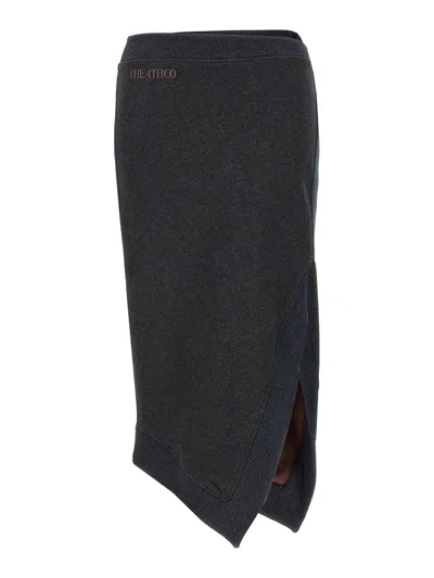 ATTICO ASYMMETRICAL MIDI SKIRT