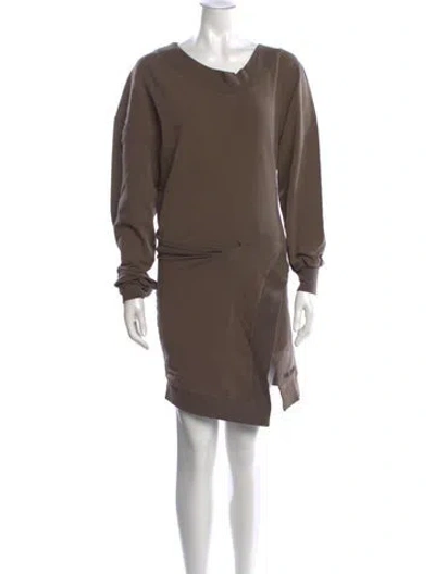 Pre-owned Attico Asymmetrical Mini Dress W/ Tags In Brown