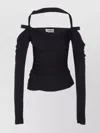Attico Top In Crepe Nero Donna In Black