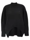 Attico Uneven Knit Sweater Dropped Shoulders