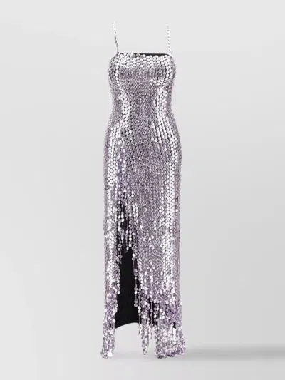 ATTICO AVERY MIDI DRESS SEQUINED EMBELLISHMENTS