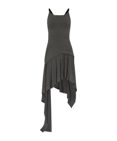 Attico Handkerchief-hem Dress In Grey