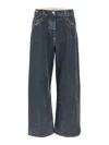 Attico Loose Fit Denim Trousers In Blue