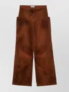 Attico Baggy Jeans With High Waist And Wide Leg In Brown