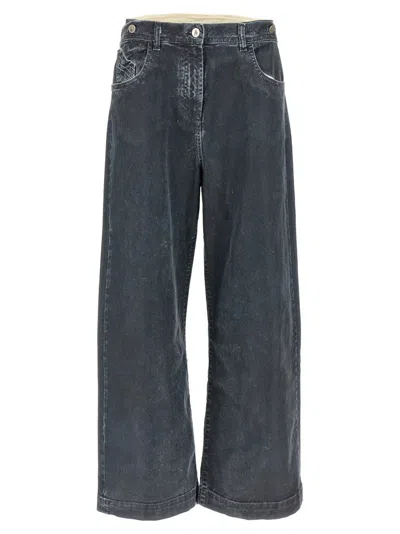 ATTICO BAGGY LEG COTTON DENIM JEANS