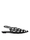 Attico Grid Ballerina In Black