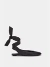 Attico Cloe Flat Ballerinas In Black