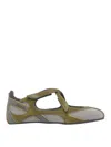 Attico Floor 01 Mesh And Suede Ballerinas Flat