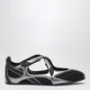 Attico Floor 01 Mesh And Leather Ballerinas Flat