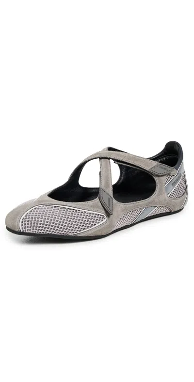 Attico Ballerina Flats Grey In Gray