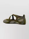 Attico Ballet Flats In Synthetic Fabric And Leather In Green