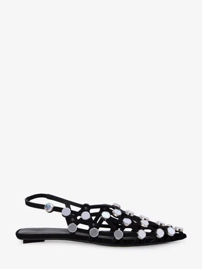 Attico Grid Ballerina In Black