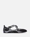Attico Flat Shoes Blacks And Greys In Black