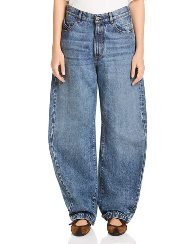 Attico Balloon Leg Jeans In Sky Blue